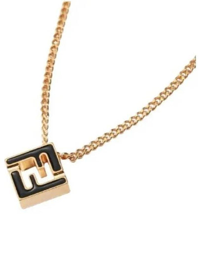 Forever FF Cube Pendant Necklace Black - FENDI - BALAAN 2