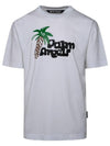 Logo Print Short Sleeve T-Shirt White - PALM ANGELS - BALAAN 2