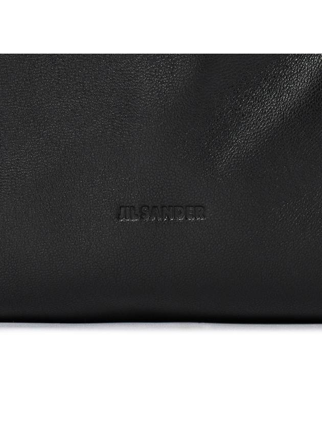 Drawstring Leather Small Cross Bag Black - JIL SANDER - BALAAN 9