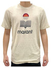 Karman Logo Linen Short Sleeve T-Shirt Ecru - ISABEL MARANT - BALAAN 2