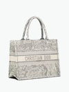 Toile de Jouy Reverse Embroidery Medium Book Tote Grey - DIOR - BALAAN 3