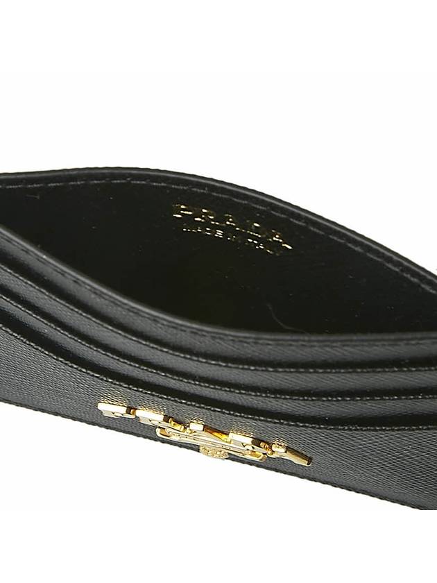 Metal Logo Saffiano Card Wallet Black - PRADA - BALAAN 11