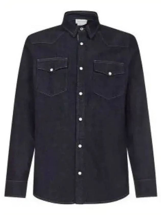 Button Up Long Sleeve Shirt Dark Blue - ALEXANDER MCQUEEN - BALAAN 2