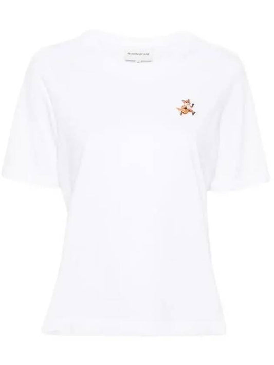 Speedy Fox Patch Comfort Short Sleeve T Shirt White - MAISON KITSUNE - BALAAN 2