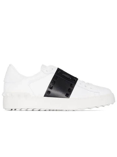 Rockstud Untitled Low Top Sneakers White Black - VALENTINO - BALAAN 2