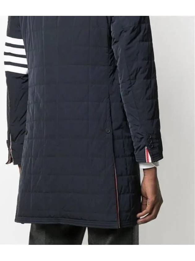 Men's 4 Bar Poly Twill Chesterfield Single Coat Navy - THOM BROWNE - BALAAN 5