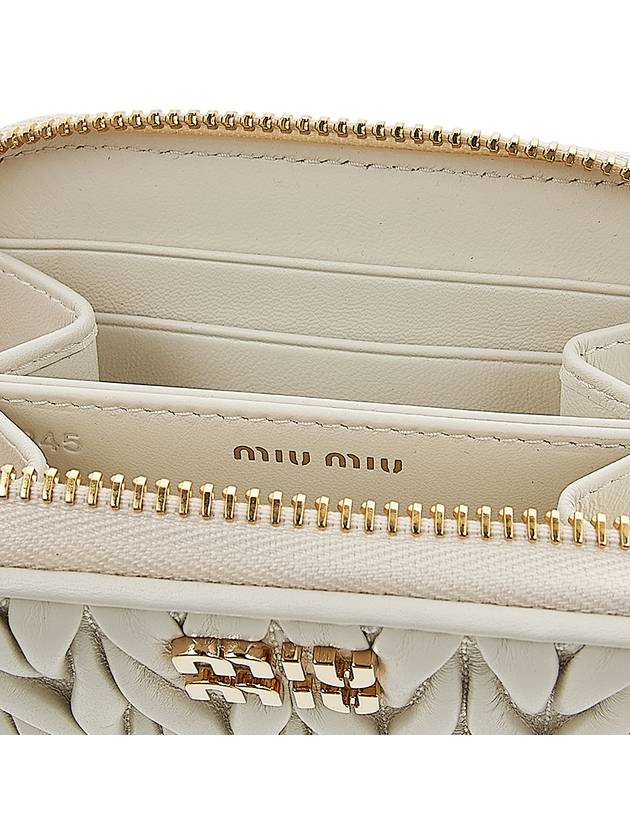 Matelasse Nappa Leather Coin Wallet White - MIU MIU - BALAAN 10