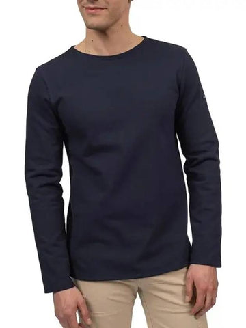 Meridien Modern 0844 I Long Sleeve TShirt Elbow Patch Navy - SAINT JAMES - BALAAN 1