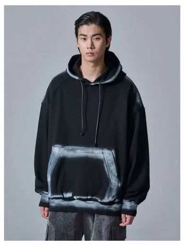 Bleached loose fit hooded sweatshirt black domestic product GM0024072521669 - JUUN.J - BALAAN 1