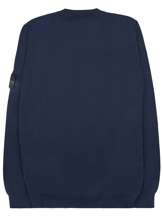 Logo Patch Knit Top Navy - STONE ISLAND - BALAAN 3