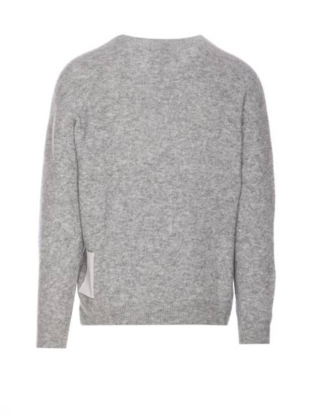 Crew Neck Knit Top Grey - TEN C - BALAAN 3