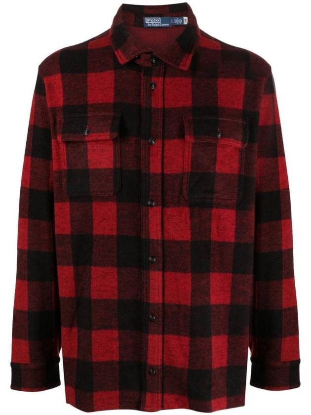 Plaid Knit Flannel Shirt 710881648004 - POLO RALPH LAUREN - BALAAN 1