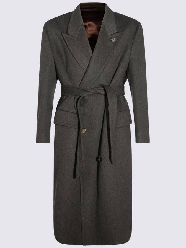 Lardini Dark Grey Wool Coat - RVR LARDINI - BALAAN 1