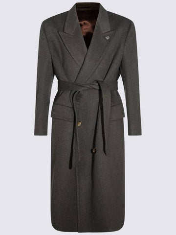 Lardini Dark Grey Wool Coat - RVR LARDINI - BALAAN 1