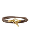 Glenan Double Tour Bracelet Gold Etoupe - HERMES - BALAAN 1