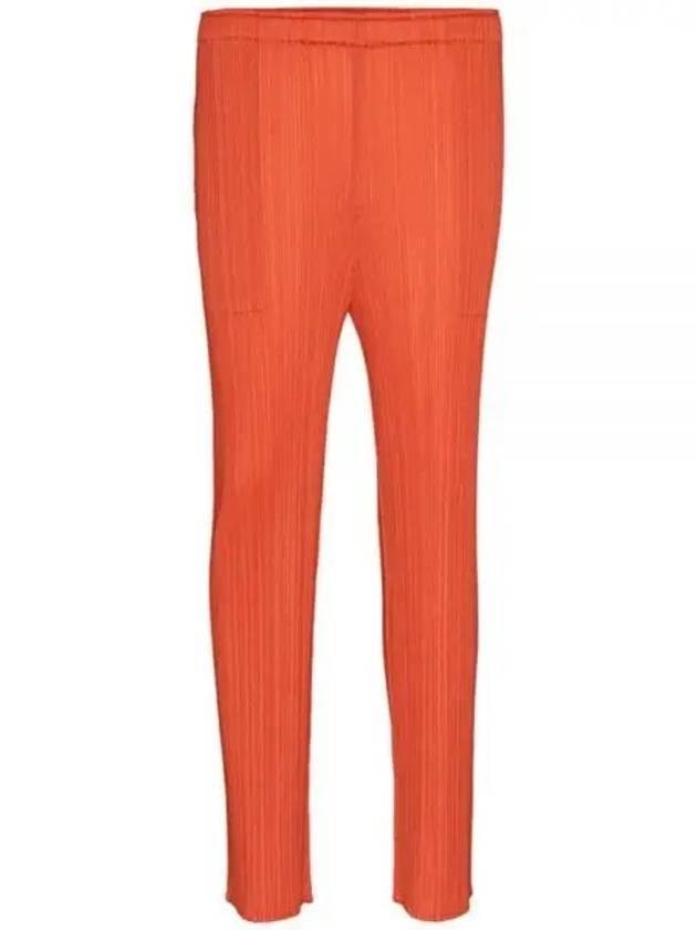 MC November Pleated Straight Pants Orange - ISSEY MIYAKE - BALAAN 2