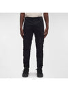 Satin Wappen Regular Fit Cargo Straight Pants Black - CP COMPANY - BALAAN 6