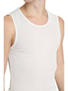 Ride Ribbed Long Tank Sleeveless White - AMI - BALAAN 6