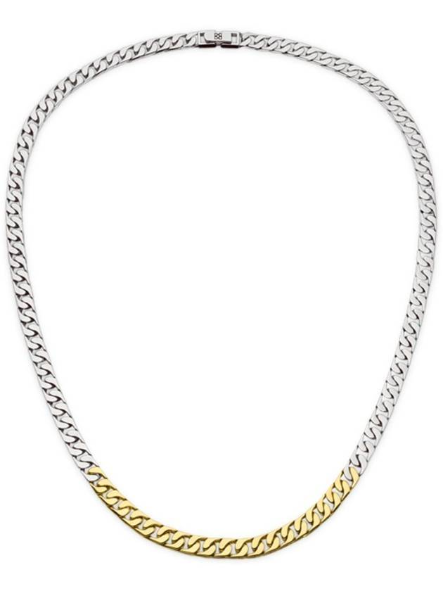 Curb chain combination long necklace silver - BE/GINS - BALAAN 1