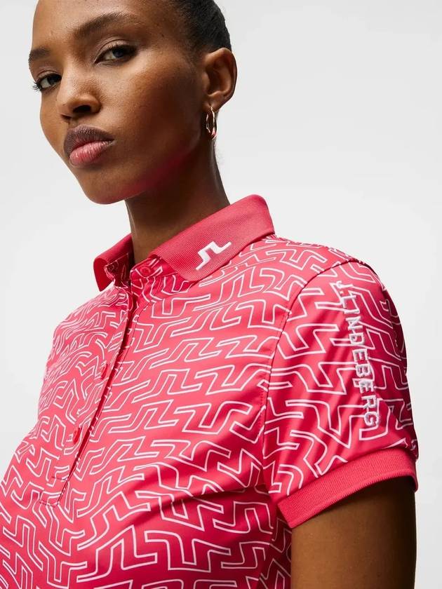 Golf Tour Tech Print Polo GWJT08086 S188 Women's Tour Tech Print Polo - J.LINDEBERG - BALAAN 6