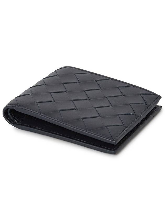 Intrecciato Leather Half Wallet Navy - BOTTEGA VENETA - BALAAN 4