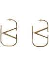 Women's V Logo Signature Earrings Gold - VALENTINO - BALAAN 3