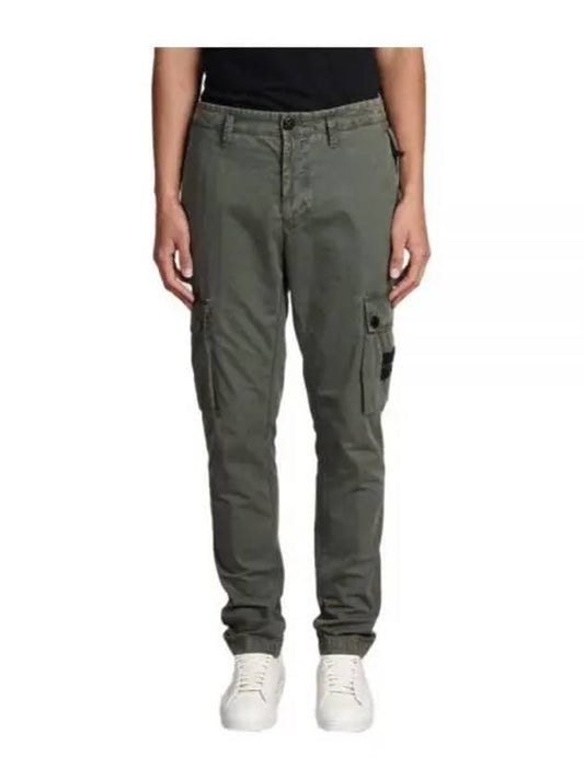 Wappen Patch Old Treatment Slim Fit Cargo Straight Pants Dark Green - STONE ISLAND - BALAAN 2