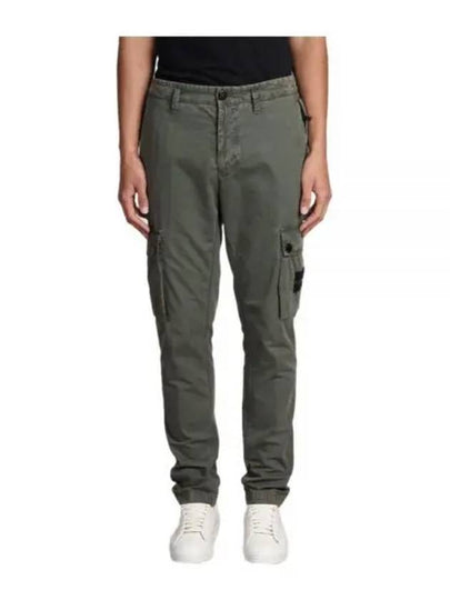 Wappen Patch Old Treatment Slim Fit Cargo Straight Pants Musk Green - STONE ISLAND - BALAAN 2