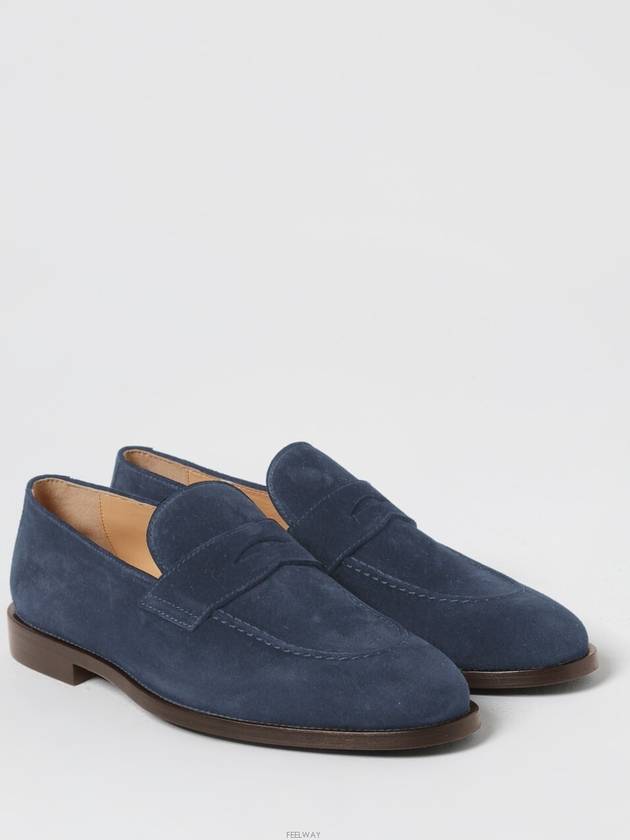 Suede Penny Loafers Midnight Blue - BRUNELLO CUCINELLI - BALAAN 2