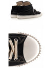 Men's Canvas Leather Mid-Top Sneakers Black - MAISON MARGIELA - BALAAN.
