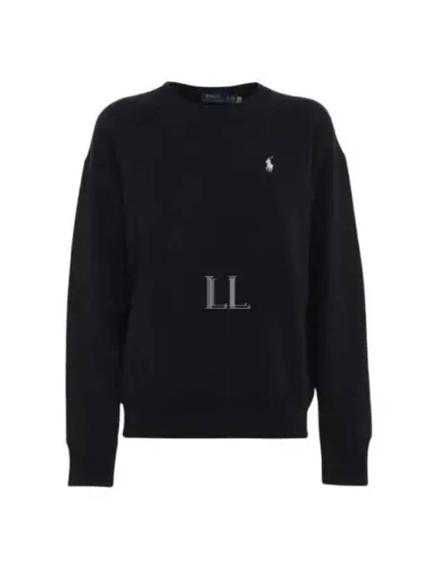 Embroidered Logo Pony Sweatshirt Black - POLO RALPH LAUREN - BALAAN 2