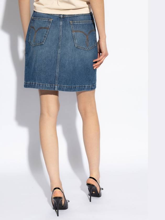 Versace Denim Skirt, Women's, Blue - VERSACE - BALAAN 4