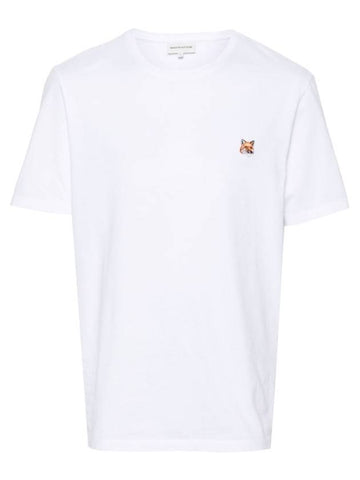 Fox Head Patch Classic Short Sleeve T-Shirt White - MAISON KITSUNE - BALAAN 1