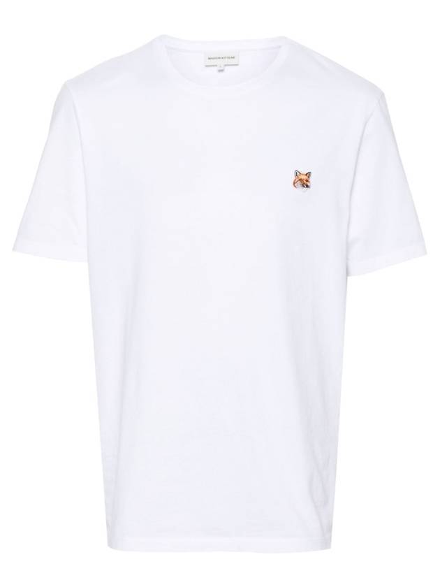 Fox Head Patch Classic Short Sleeve T-Shirt White - MAISON KITSUNE - BALAAN 1