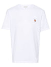 Fox Head Patch Classic Short Sleeve T-Shirt White - MAISON KITSUNE - BALAAN 1