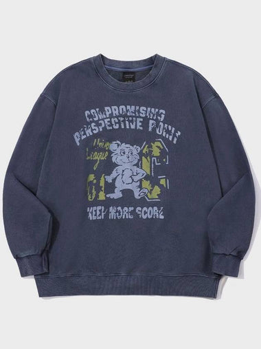 Bear Union Pigment Sweatshirt Dark Blue - CPGN STUDIO - BALAAN 1