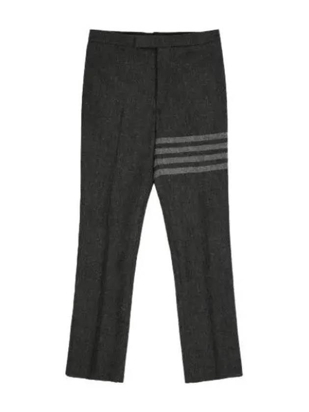 Diagonal pleated wool pants dark gray suit slacks - THOM BROWNE - BALAAN 1