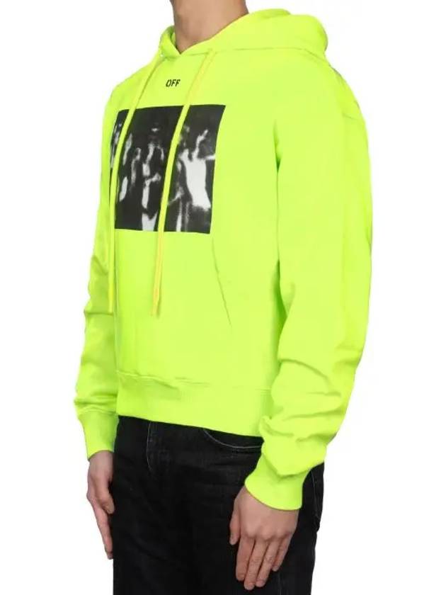 Men's Logo Print Cotton Hoodie Green - OFF WHITE - BALAAN 4