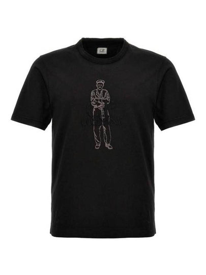 1020 Jersey British Sailor Short Sleeve T-Shirt Black - CP COMPANY - BALAAN 2