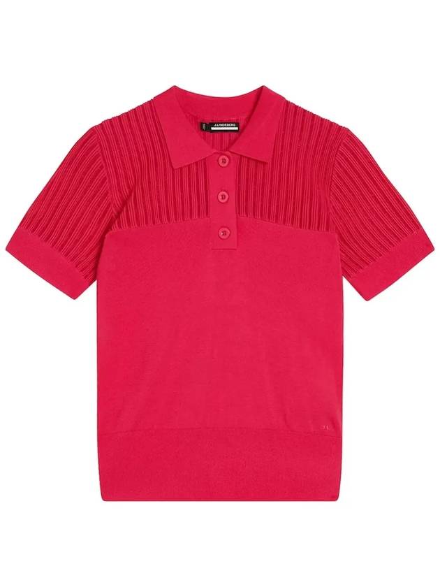 SS Golf Short Sleeve Zeta Knit Shirt Pink - J.LINDEBERG - BALAAN 2