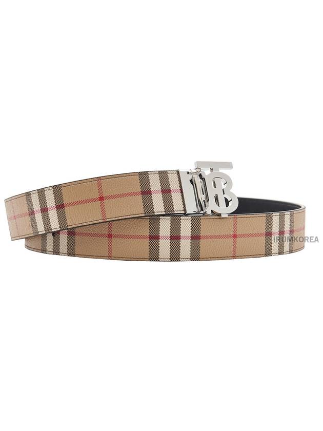 Monogram Motif Vintage Check Reversible Belt Archive Beige - BURBERRY - BALAAN 4