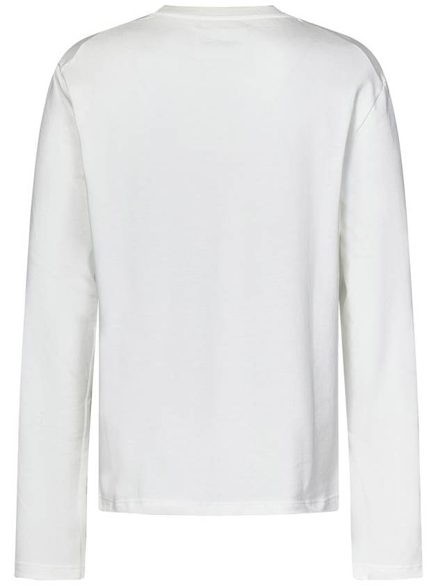 Small Logo Print Long Sleeve T-Shirt White - JIL SANDER - BALAAN 3