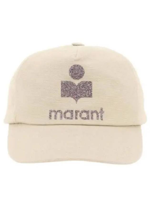 Tyron Glitter Logo Ball Cap Beige - ISABEL MARANT - BALAAN 2