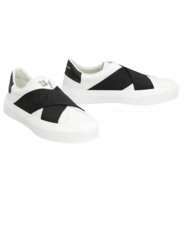 Double Webbing Strap Slip-Ons Black White - GIVENCHY - BALAAN 2