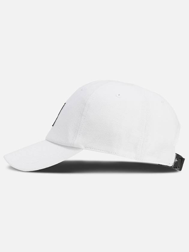 Logo Patch Cotton Ball Cap White - STONE ISLAND - BALAAN 3