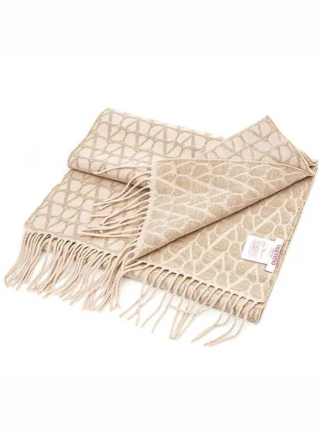 Valentino Toile Iconographe Fringe Edge Scarf - VALENTINO - BALAAN 5