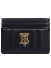 Quilted Leather Lola Card Case Black Light Gold - BURBERRY - BALAAN 3