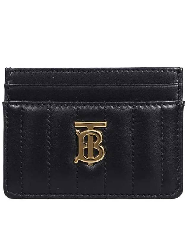 Quilted Leather Lola Card Case Black Light Gold - BURBERRY - BALAAN 2