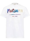 Graffiti Logo Short Sleeve T-Shirt White - ALEXANDER MCQUEEN - BALAAN 2