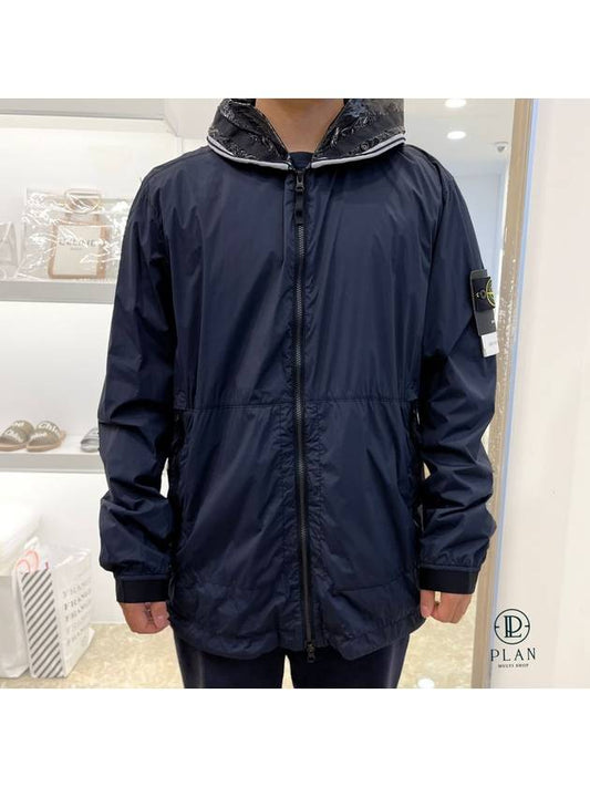 Wappen Patch Skin Touch Nylon Hooded Jacket Navy - STONE ISLAND - BALAAN 2